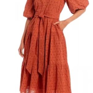 Roller Rabbit Terracotta Long Sleeve Dress